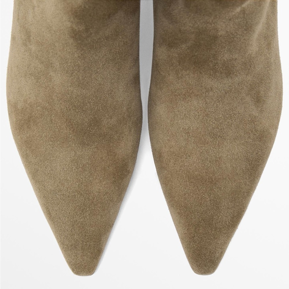 NWT. Massimo Dutti Soft Split Leather Heeled Boots. Size 11. - Picture 4 of 9